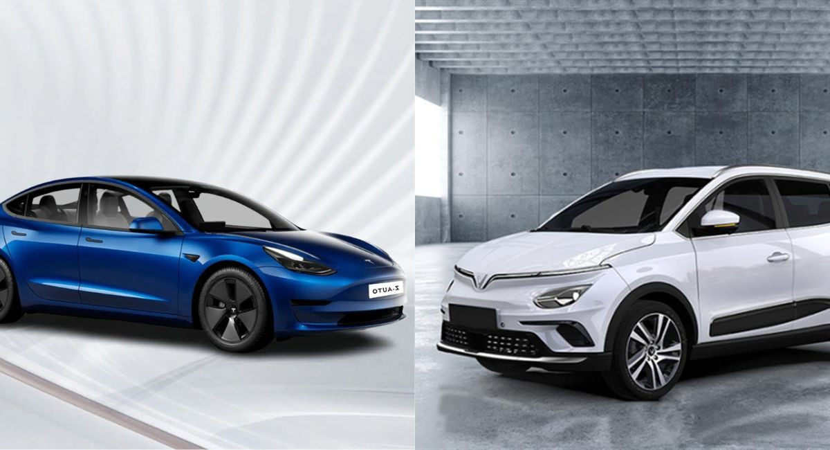 So sánh xe điện Vinfast VFE34 và Tesla Model 3 hai huyền thoại xe điện